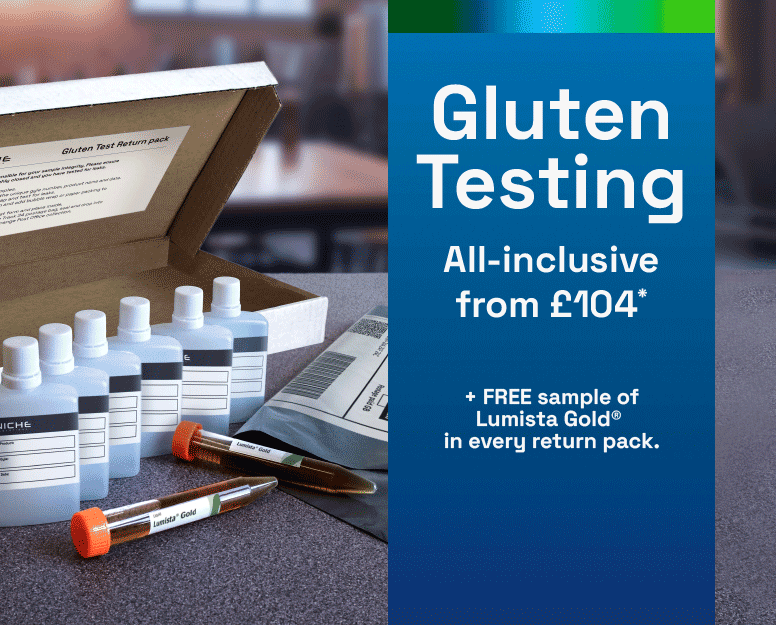 Gluten testing, all inclusive from £104