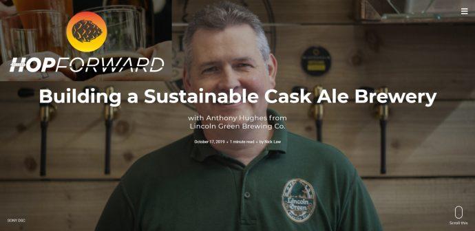 Building a sustainable Cask Ale Brewery